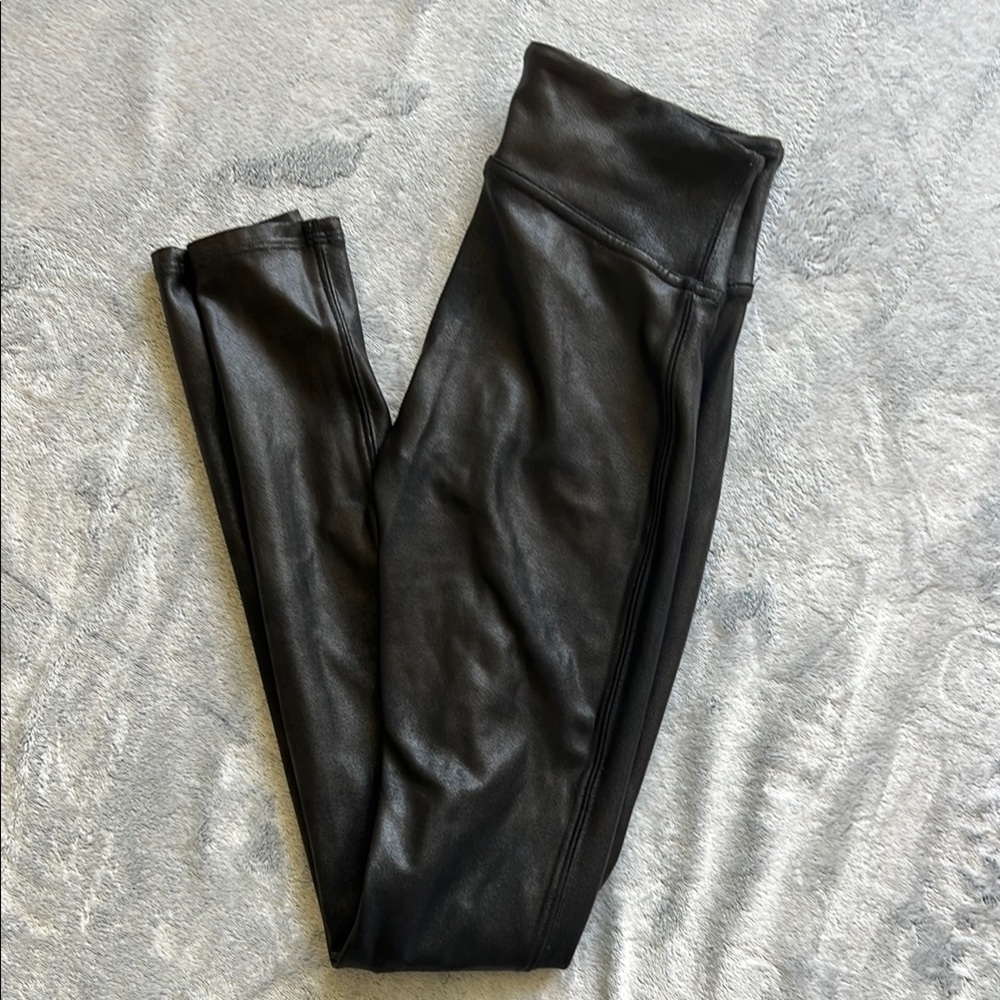 SPANX Shiny Black Leggings